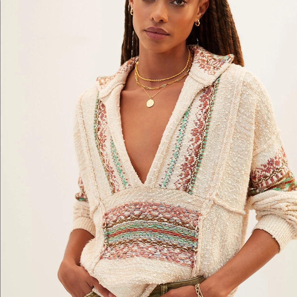 NWOT Anthropologie Pilcro Coastal Pullover Sweater XS